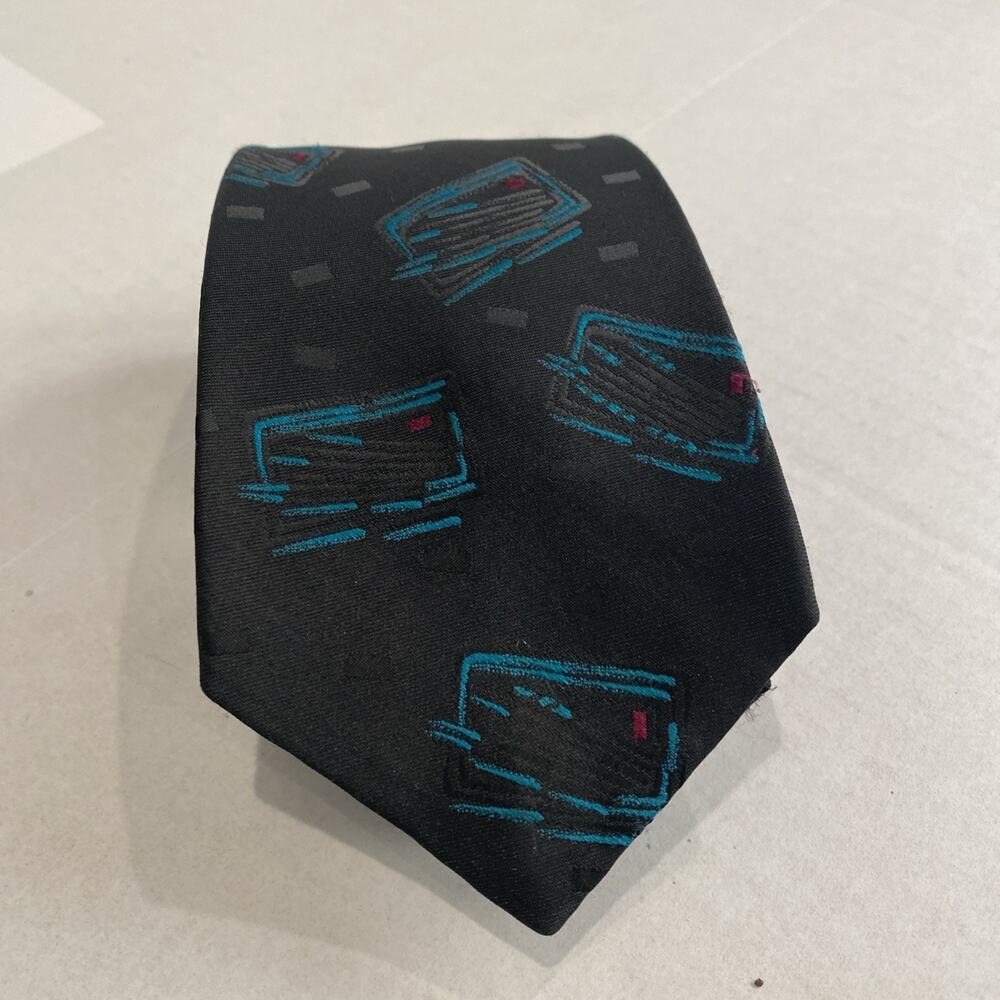 Boston Harbor Necktie Computer Tech Vintage